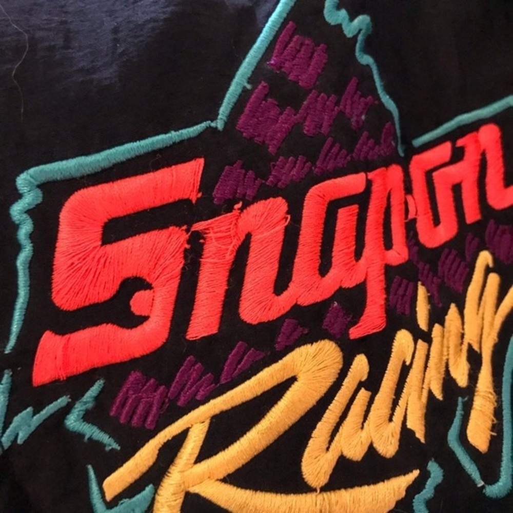Snap Racing Black Multicolor Men's Racing Jacket - Picture 5 of 8